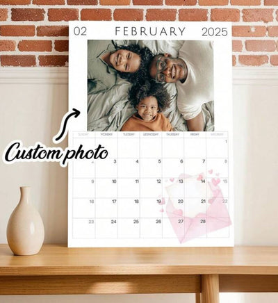 1 Personalized Photo Calendar Canvas Print