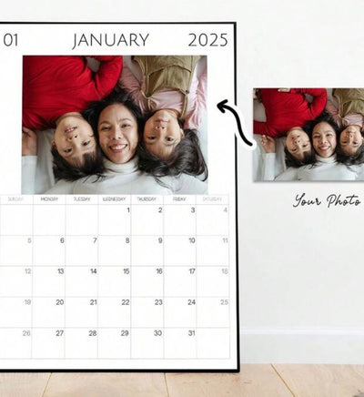 1 Personalized Photo Calendar Canvas Print